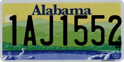 AL license plate 1AJ1552