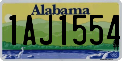 AL license plate 1AJ1554