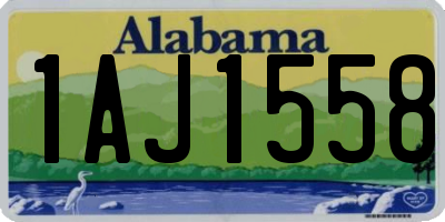 AL license plate 1AJ1558