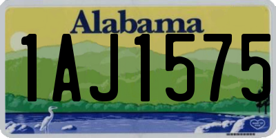 AL license plate 1AJ1575