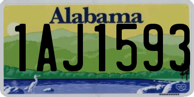 AL license plate 1AJ1593