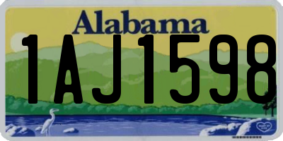 AL license plate 1AJ1598