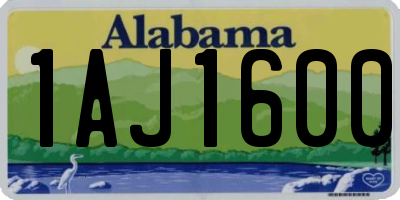 AL license plate 1AJ1600