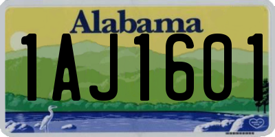 AL license plate 1AJ1601