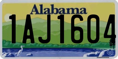 AL license plate 1AJ1604