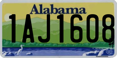 AL license plate 1AJ1608