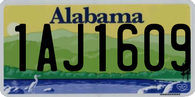 AL license plate 1AJ1609