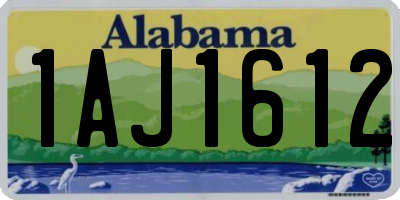 AL license plate 1AJ1612