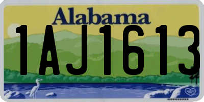 AL license plate 1AJ1613