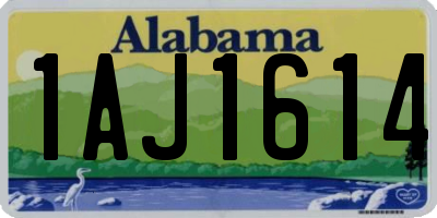 AL license plate 1AJ1614