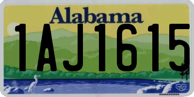 AL license plate 1AJ1615