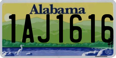 AL license plate 1AJ1616