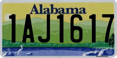 AL license plate 1AJ1617