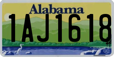 AL license plate 1AJ1618