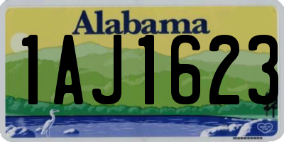 AL license plate 1AJ1623