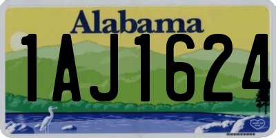 AL license plate 1AJ1624