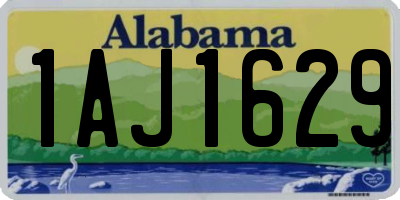 AL license plate 1AJ1629