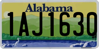 AL license plate 1AJ1630