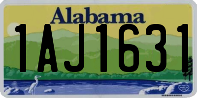 AL license plate 1AJ1631