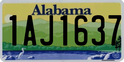 AL license plate 1AJ1637
