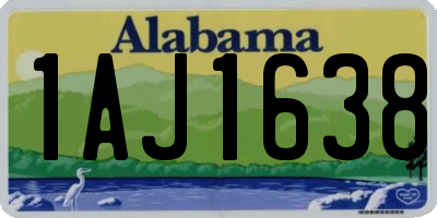 AL license plate 1AJ1638