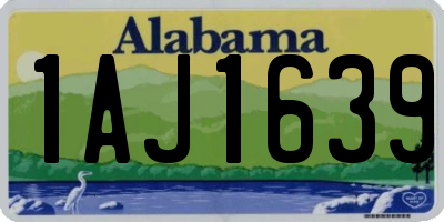 AL license plate 1AJ1639
