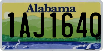 AL license plate 1AJ1640