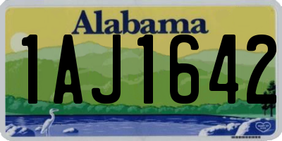 AL license plate 1AJ1642