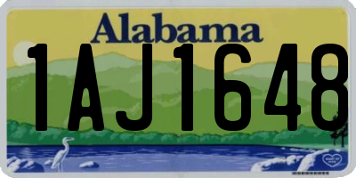 AL license plate 1AJ1648