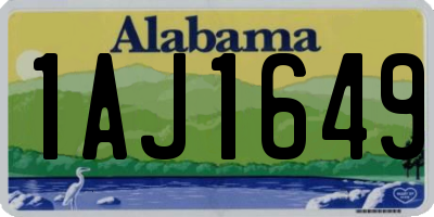 AL license plate 1AJ1649