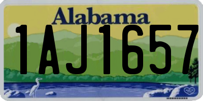 AL license plate 1AJ1657
