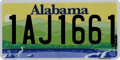 AL license plate 1AJ1661