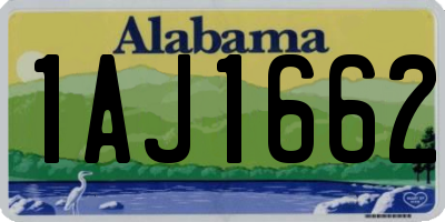 AL license plate 1AJ1662