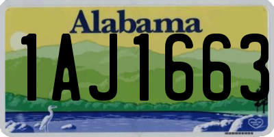 AL license plate 1AJ1663