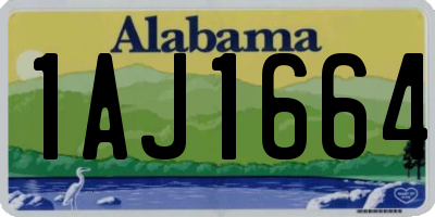 AL license plate 1AJ1664