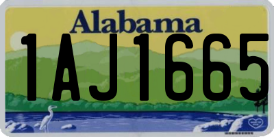 AL license plate 1AJ1665
