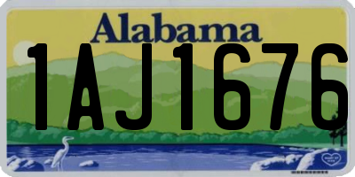 AL license plate 1AJ1676