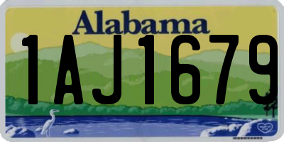 AL license plate 1AJ1679