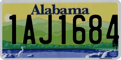 AL license plate 1AJ1684