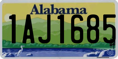 AL license plate 1AJ1685