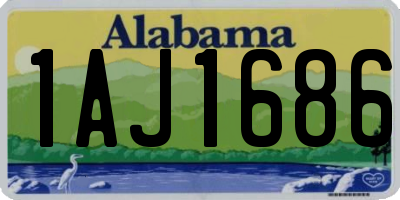 AL license plate 1AJ1686
