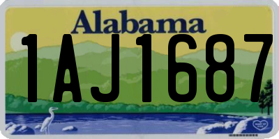 AL license plate 1AJ1687