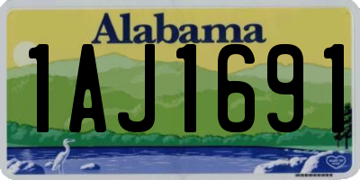 AL license plate 1AJ1691