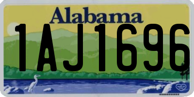 AL license plate 1AJ1696