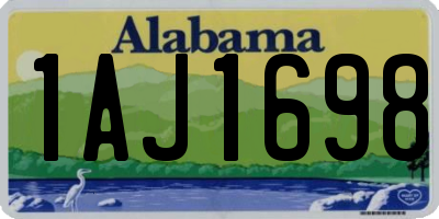 AL license plate 1AJ1698