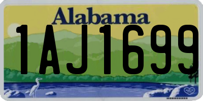 AL license plate 1AJ1699
