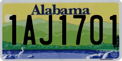 AL license plate 1AJ1701