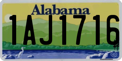 AL license plate 1AJ1716