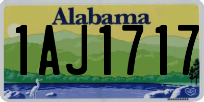 AL license plate 1AJ1717