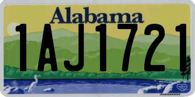 AL license plate 1AJ1721